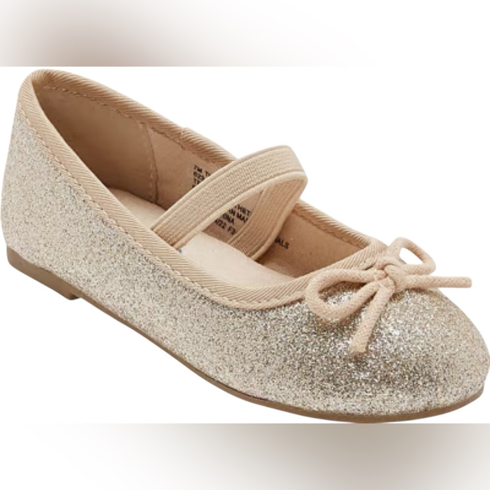 There Abouts Lil Lexi Gold Glitter Girls Easter Holiday Shoes Toddler Size 9